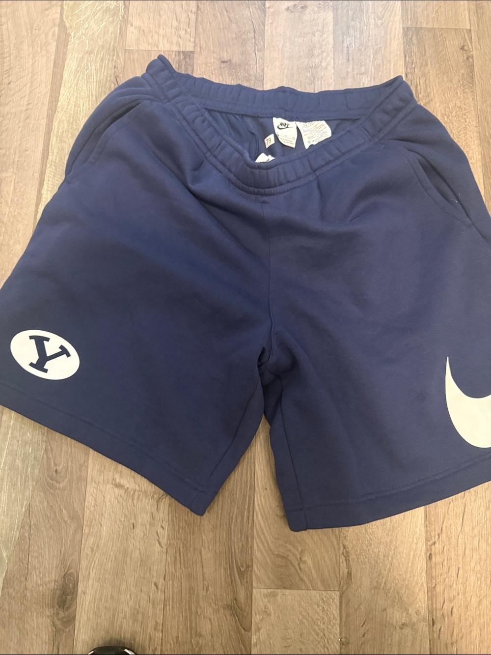 Nike Navy Athletic BYU Swoosh Shorts
